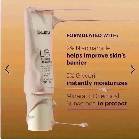 NWT Dr. Jart+ BB Tinted Moisturizer with Niacinamide and SPF 40 Deep Tan Deep - Picture 3 of 8